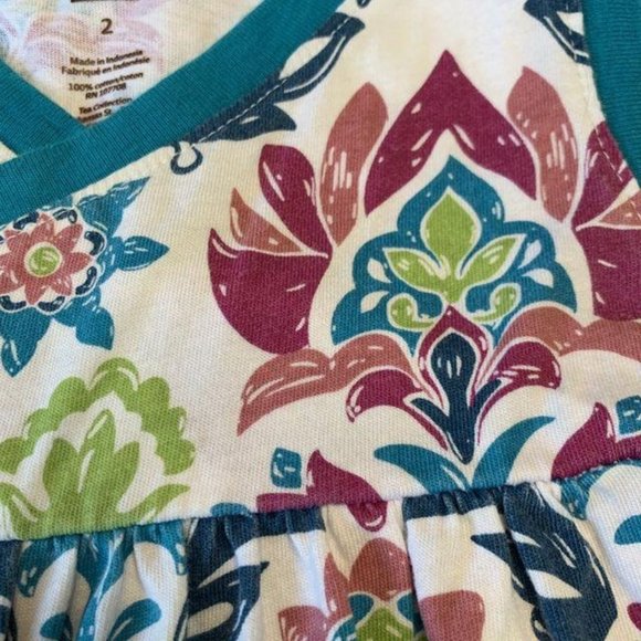 TEA COLLECTION Girls India Holi Dress 2 2T Toddler Girl Summer Wrap Neck - Picture 3 of 5